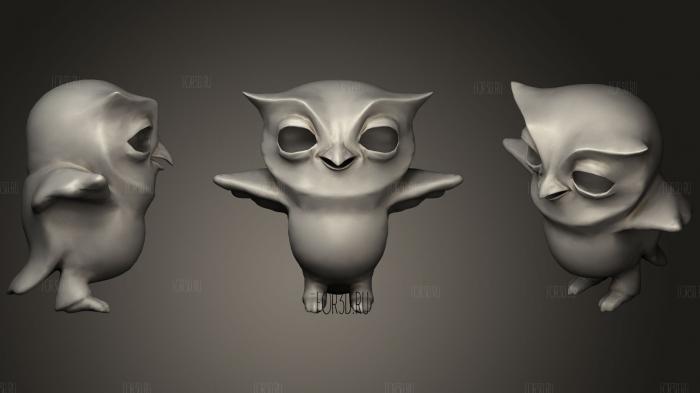 Owl 3d stl for CNC